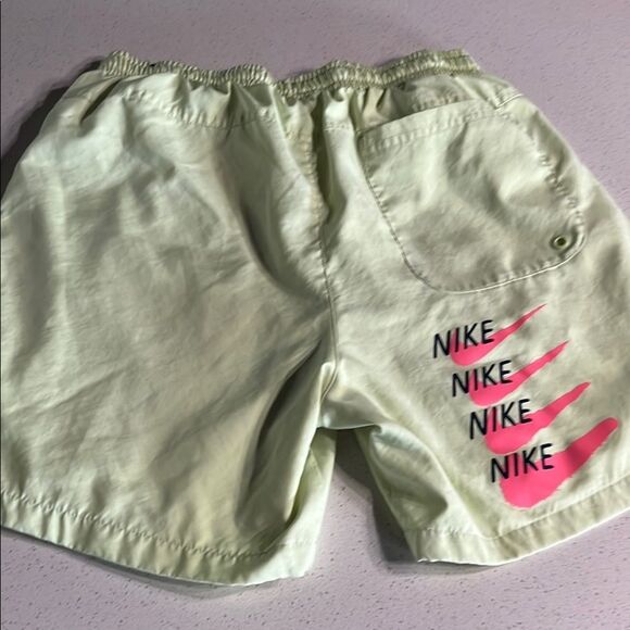 Nike Retro Fluorescent Quick-Dry Swim Trunks with Elastic Waistband Size Small - Picture 4 of 6
